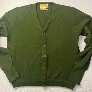 Jantzen Olive Green Knit Cardigan